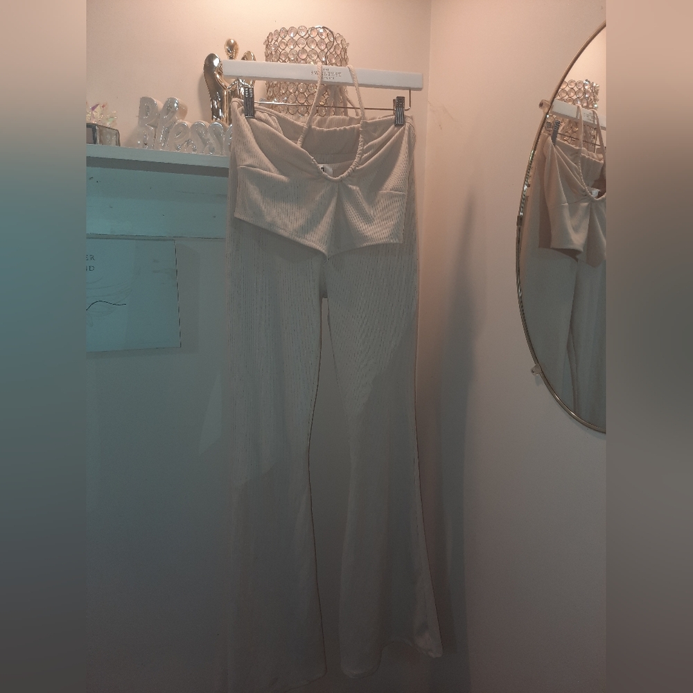 Mood Cream Ribbed Apparel 2 Piece Outfit Preloved Ready To Relove